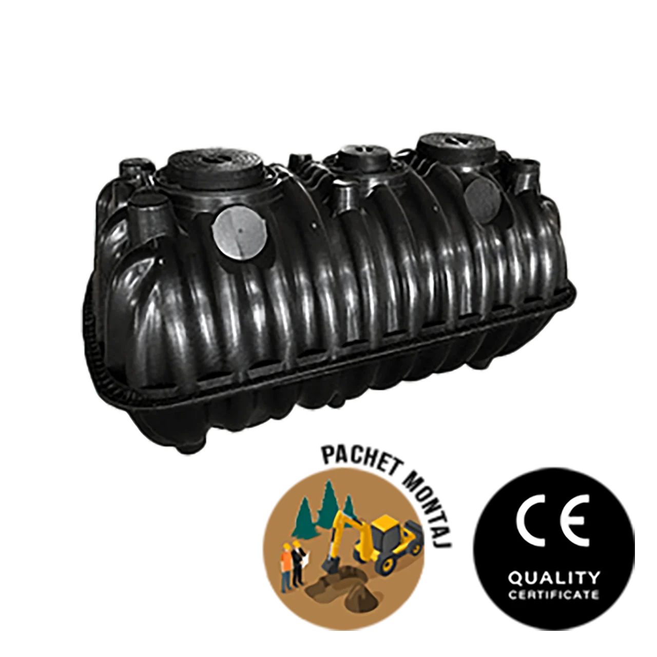 Tanker 1500 - Fosa Septica Tricamerala + Montaj